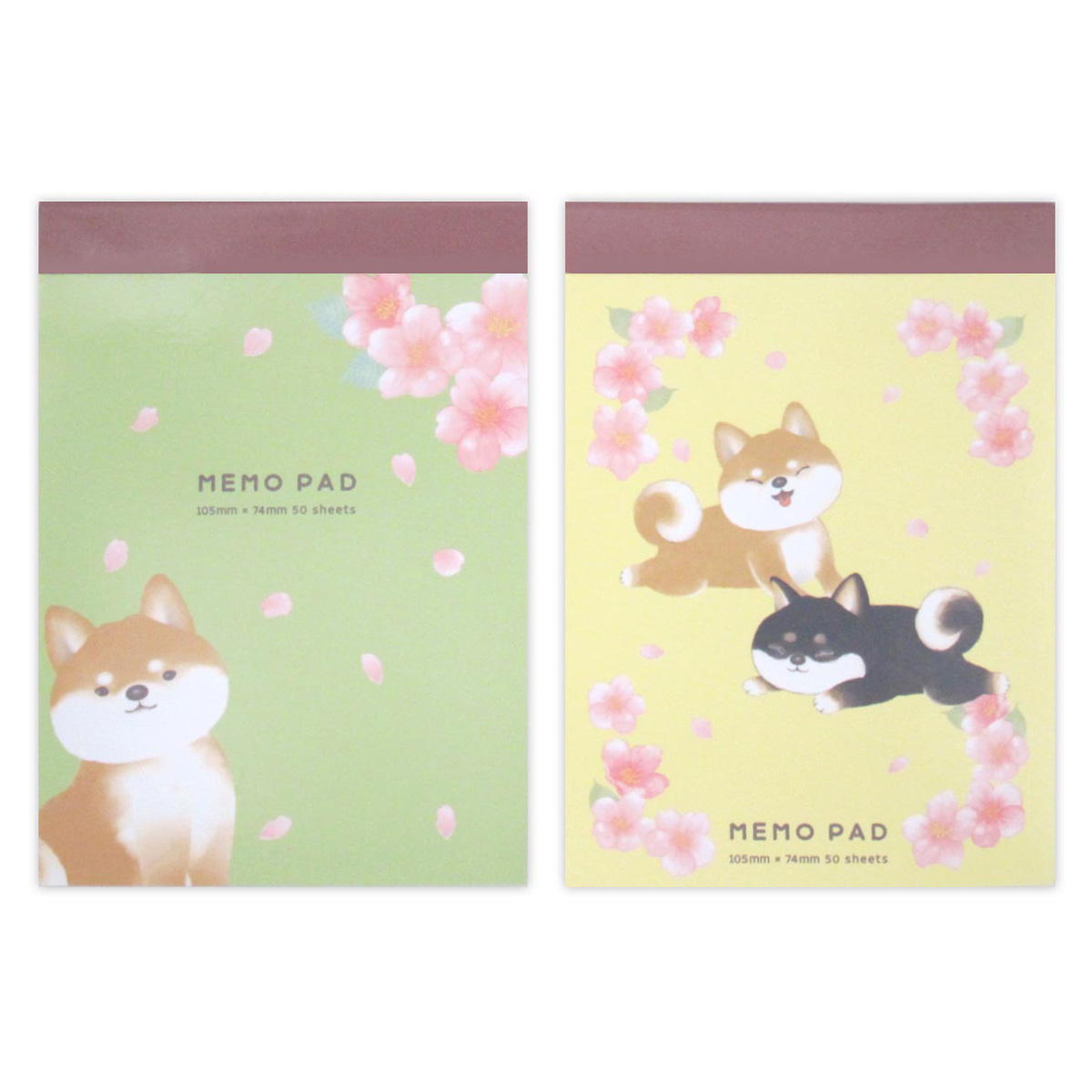 メモパッド 桜と柴犬柄 50枚 309553