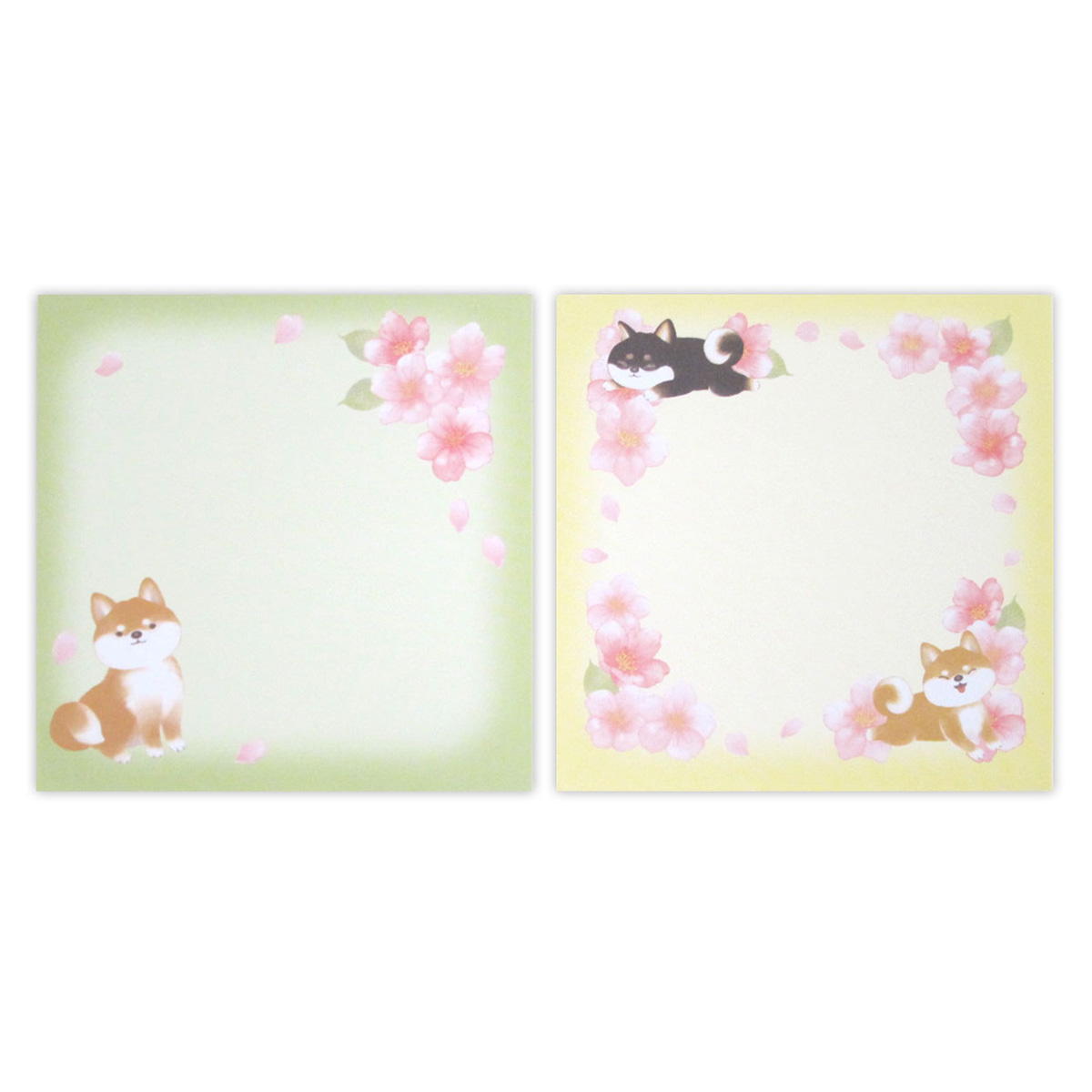 付箋 桜と柴犬柄 70枚 309555
