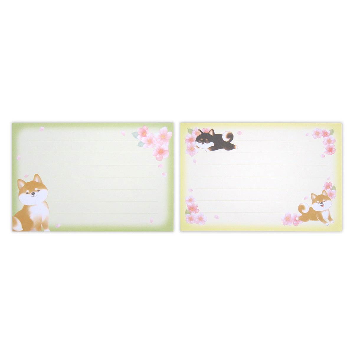はがき箋 桜と柴犬柄 45枚 309556