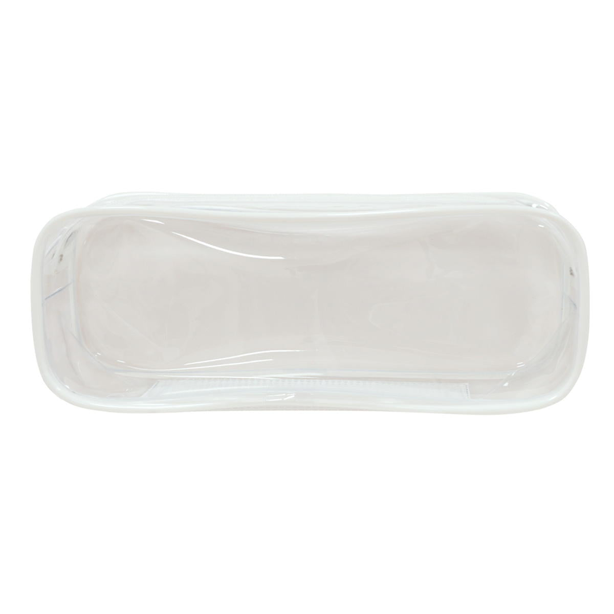 PVCポーチ 横長 底メッシュ クリア 311401