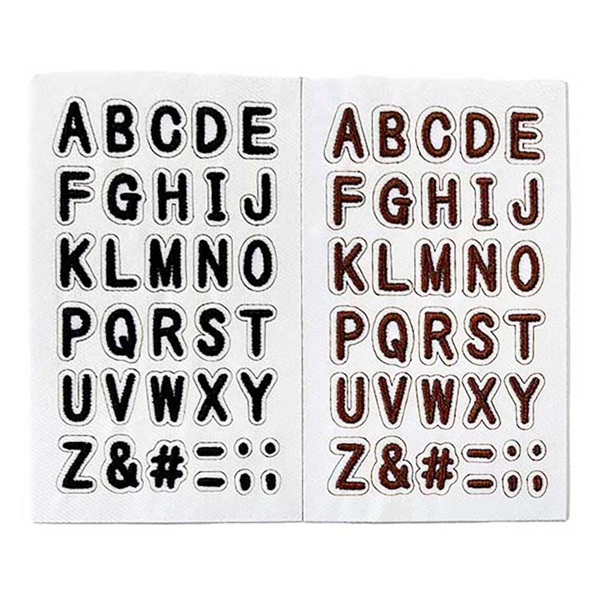 刺しゅうワッペンシートアルファベット 312358