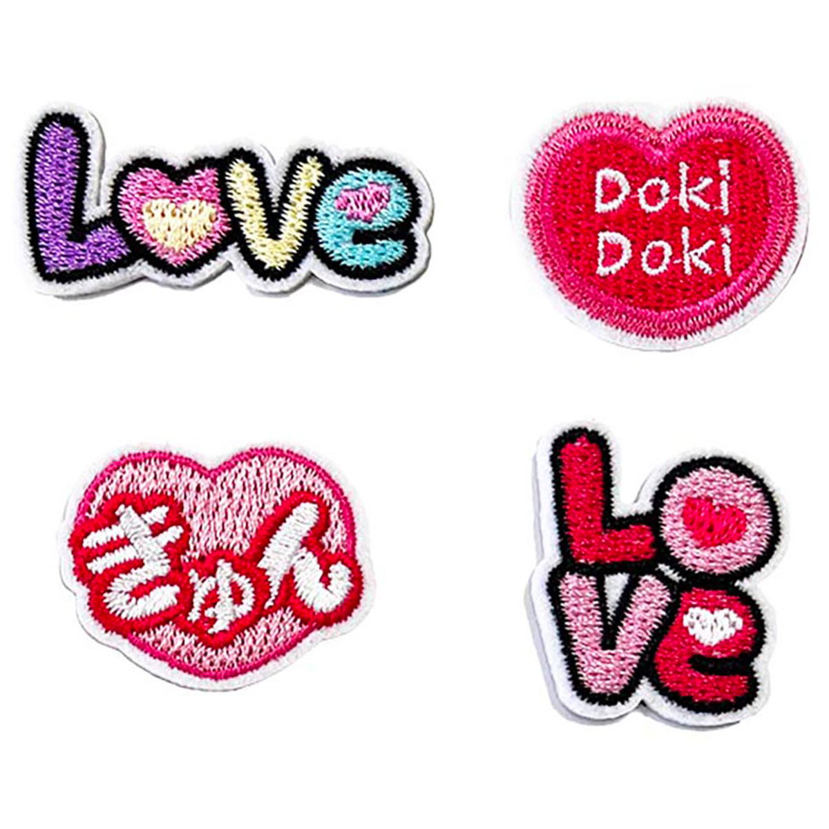 刺しゅうワッペンLOVE 2P 312362