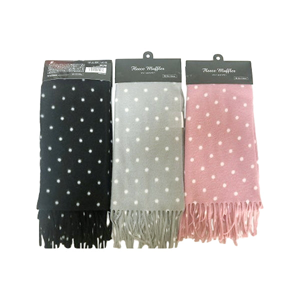 【OUTLET】フリースマフラー ドット柄 312836
