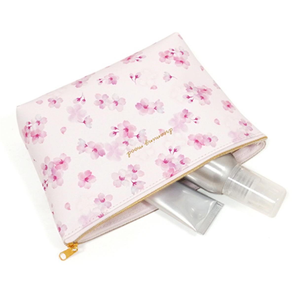 【在庫限り】合皮 フリーケース マチ付 桜季節柄 313026