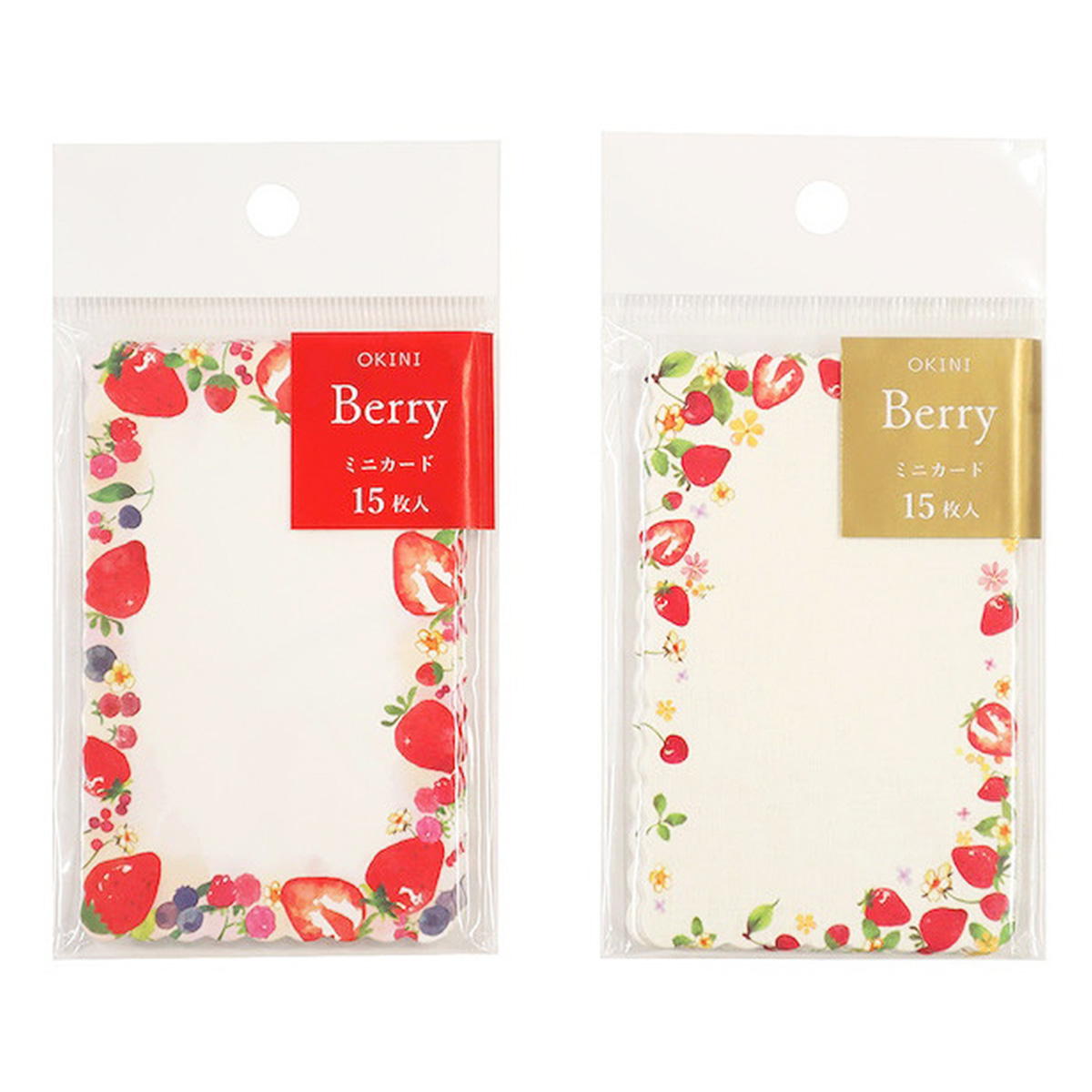 ミニカード ダイカット 15P ベリー 313569