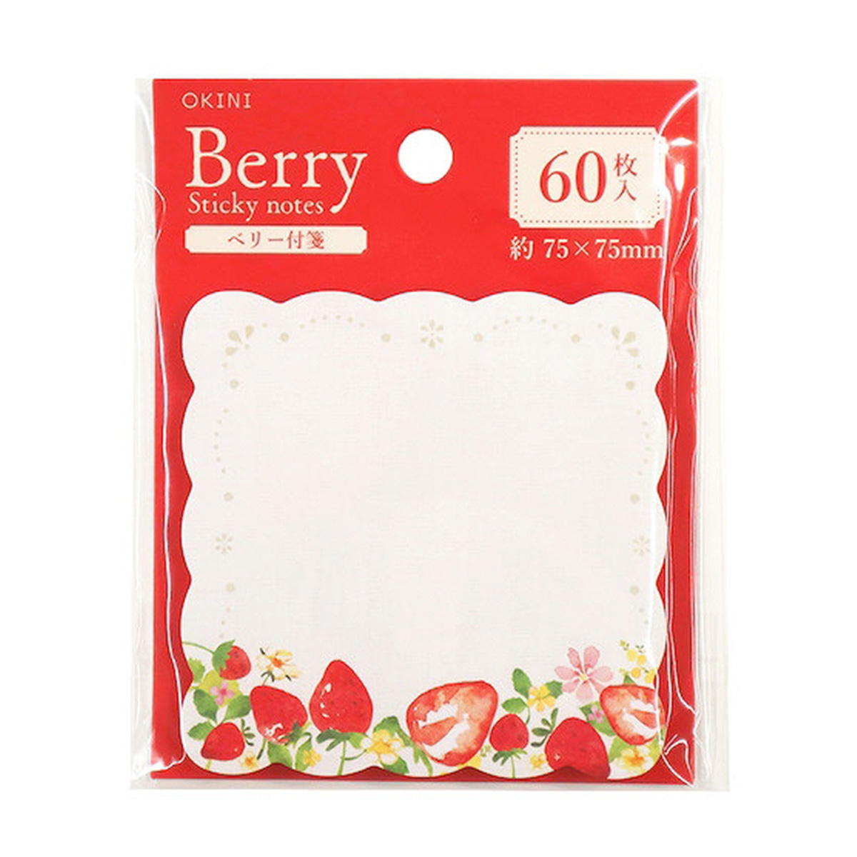 付箋 ダイカット 60P ナチュラルベリー 313571