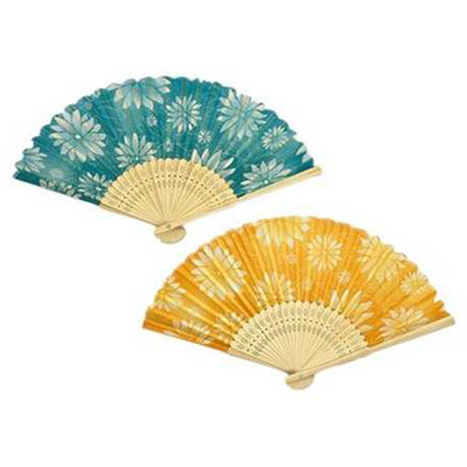 扇子21cm 水彩花 314225