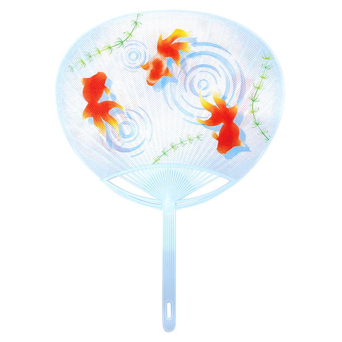 布うちわ 金魚 314346