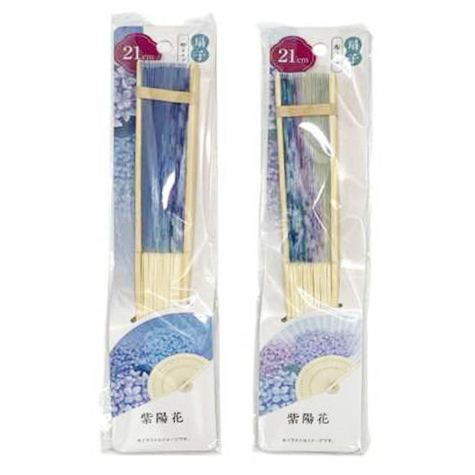 【在庫限り】扇子21cm 紫陽花 314366