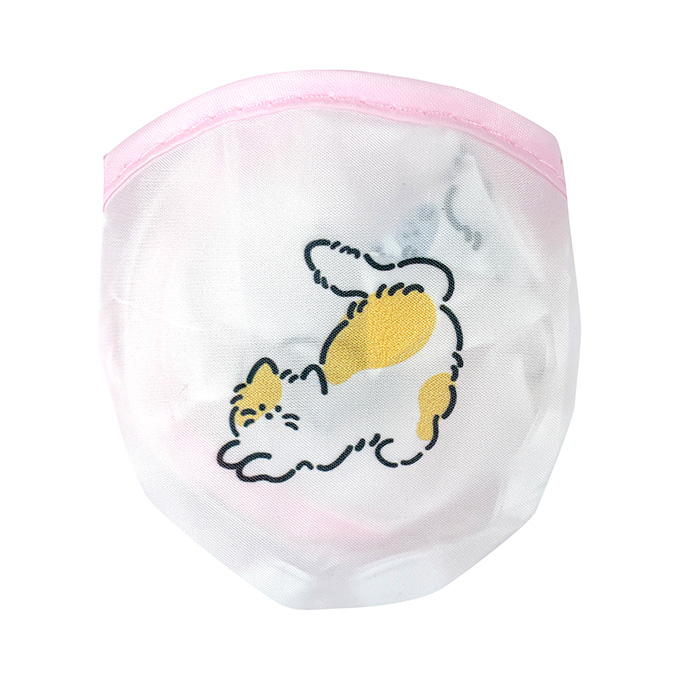 折りたたみうちわ20cm収納袋付 ふわふわ猫 314504