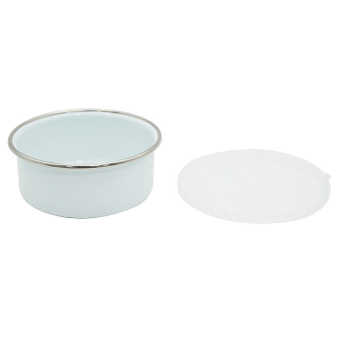 ホーローフタ付容器 10cm 314604