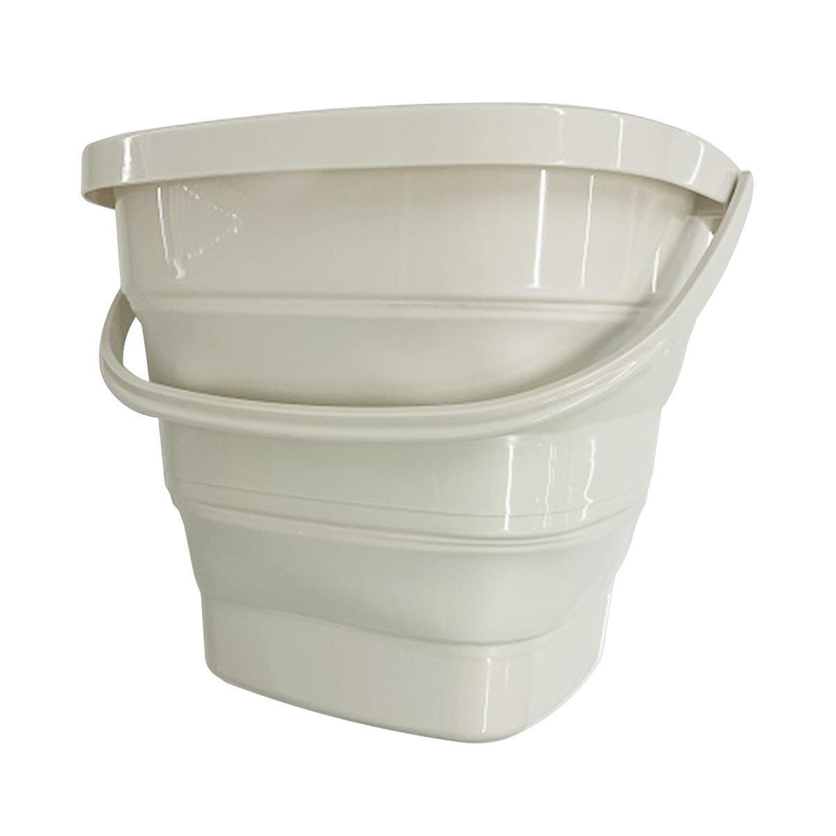 折りたたみバケツ 10L アイボリー 315035