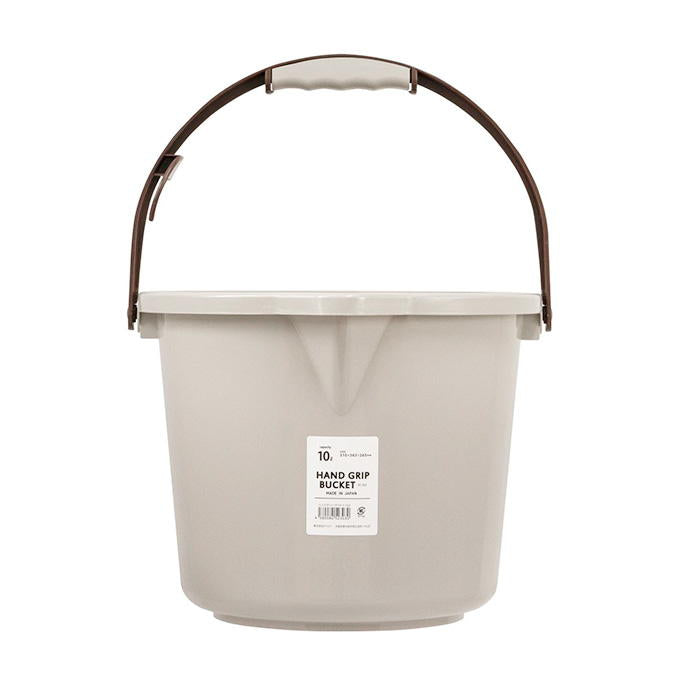 ハンドグリップバケツ10L グレー 315054