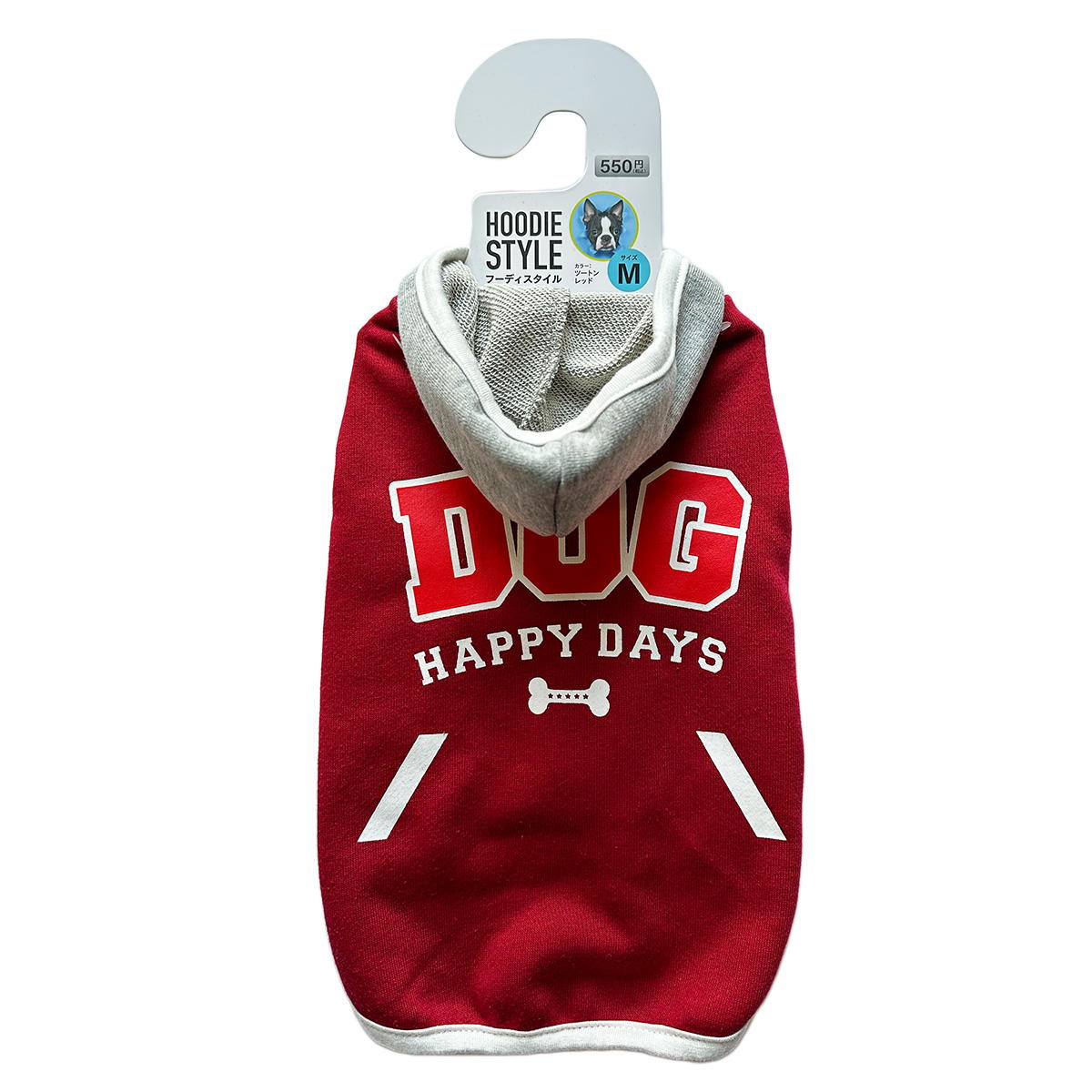 犬服フーディースタイルMツートンレッド 315309