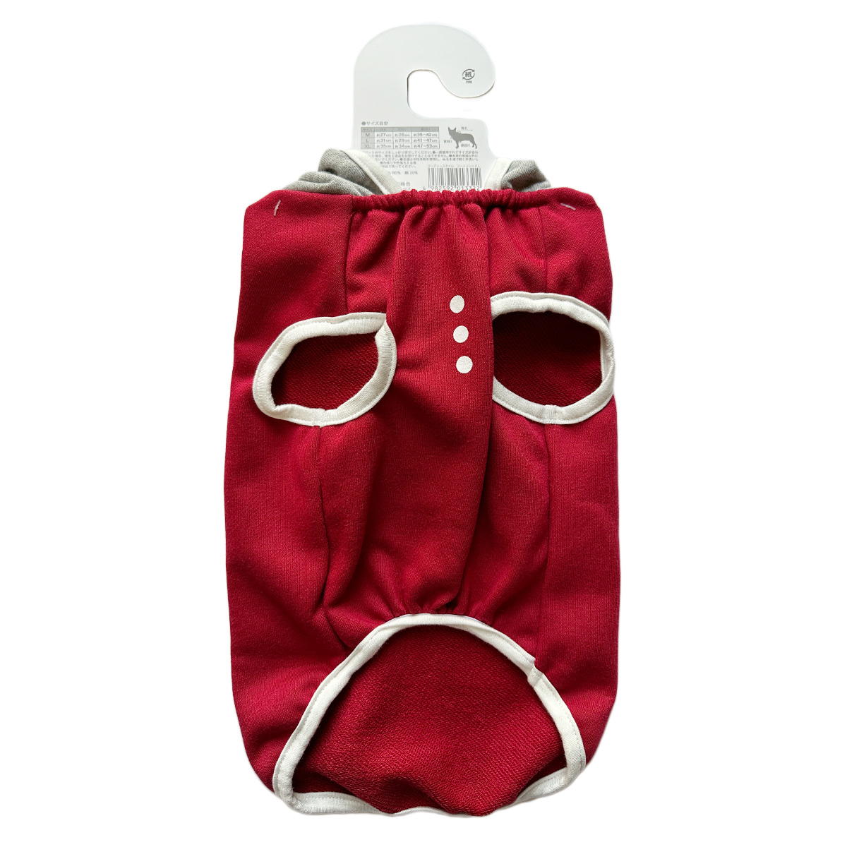 犬服フーディースタイルLツートンレッド 315310