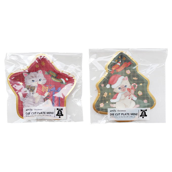 ダイカットプレート ミニ 6P ヴィンテージキャット 315819