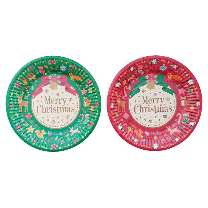 ペーパープレート 8P クリスマスフォレスト 315835