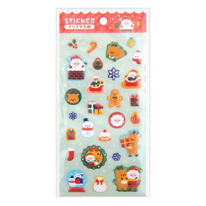 ステッカー ぷくぷく クリスマス柄 CC 316138