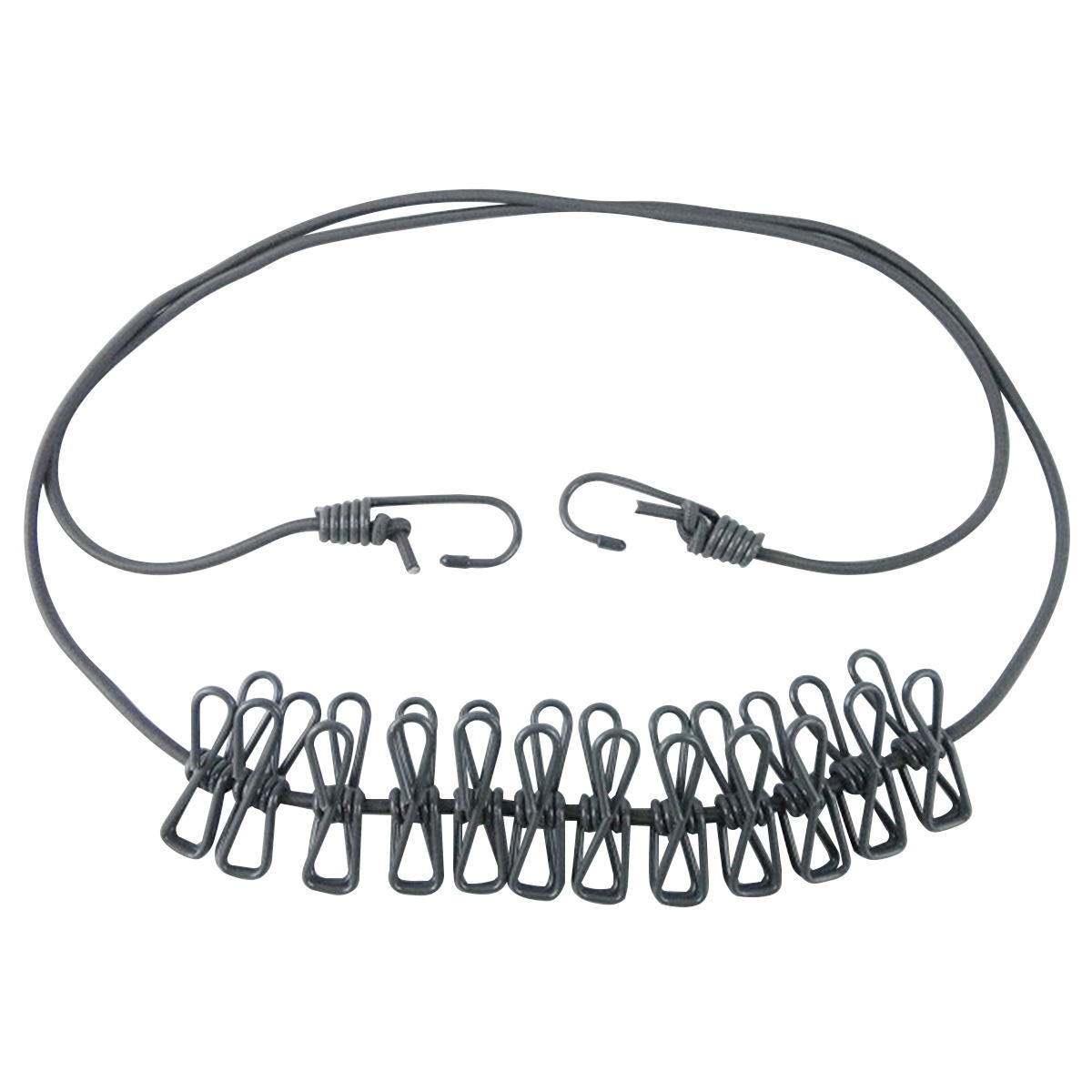 物干し用ロープクリップ12個付き 317308