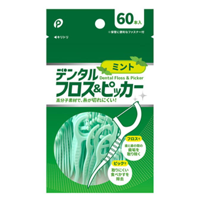 デンタルフロス&ピッカー ミント 60本入 317845