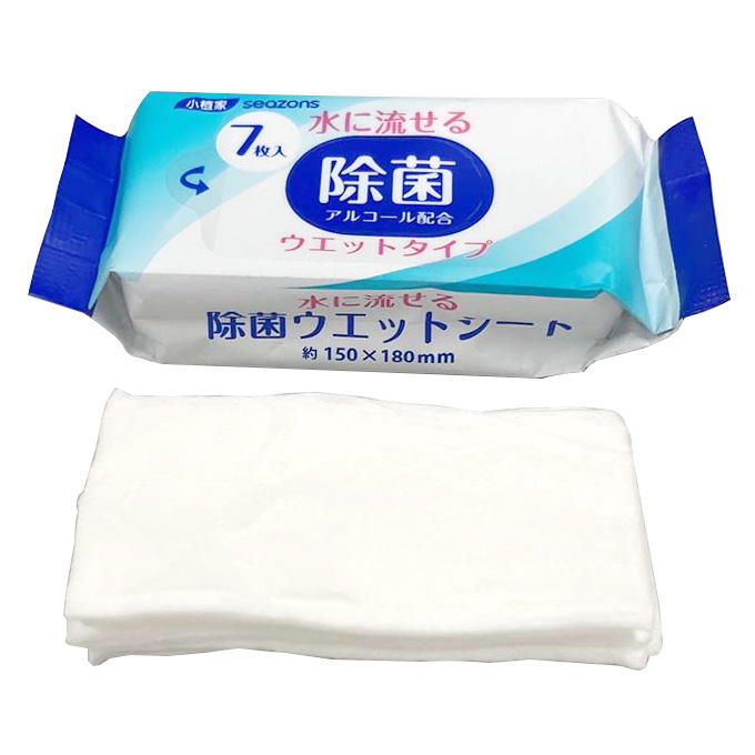 水に流せる除菌ウェットシート 317949