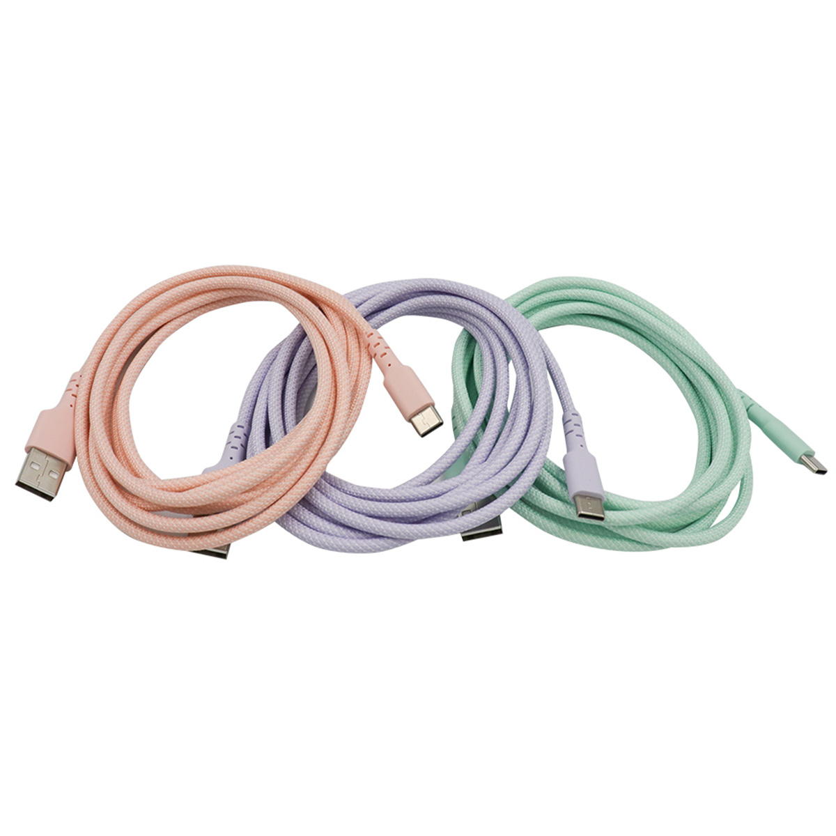 Type-C充電転送メッシュケーブル2m 319217