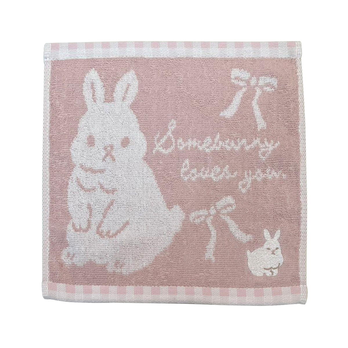 ミニタオル うさぎ ピンク 319325