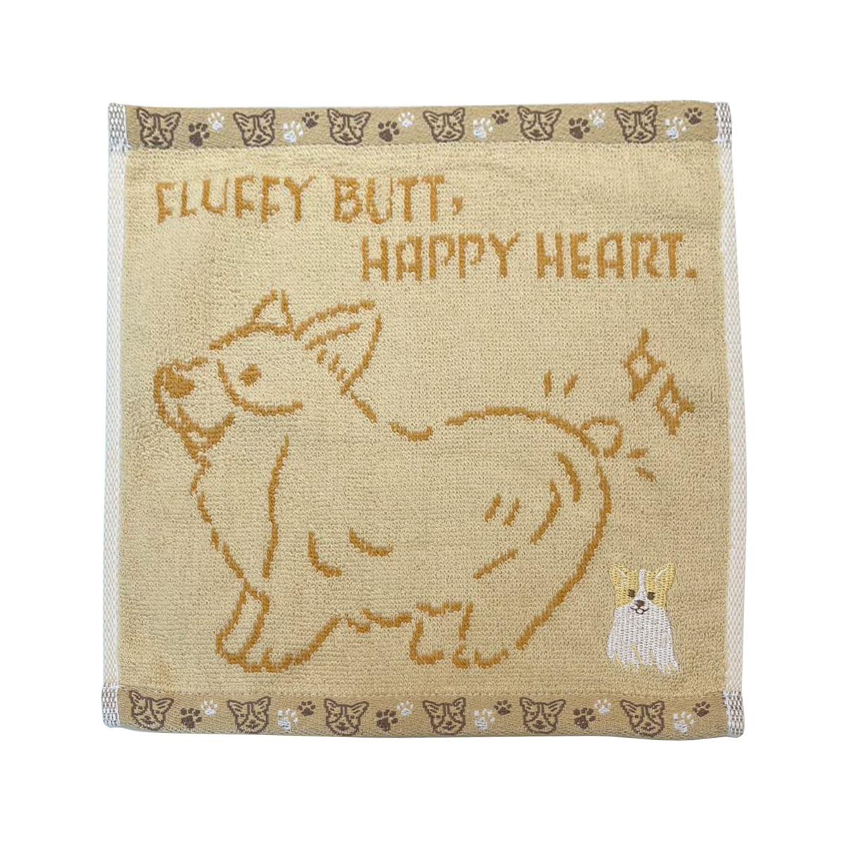 ミニタオル コーギー ベージュ 319326