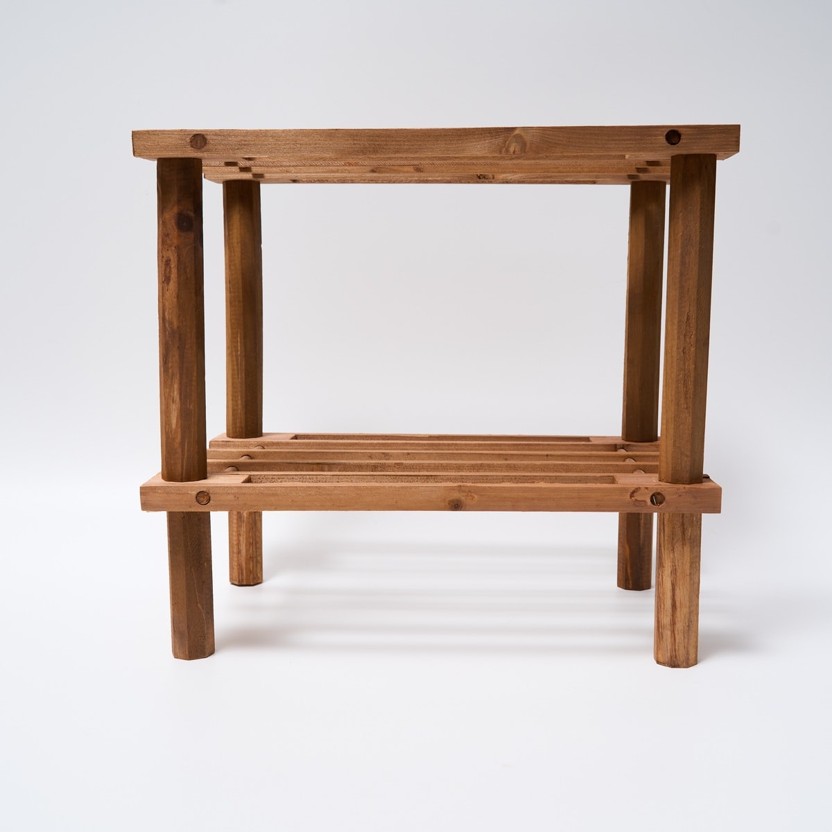 ラック 棚 木製 2段 diy 収納棚 おしゃれ 北欧 マルチフリーラック ハーフサイズ 31.5×19.5×29.5cm ブラウン 320317