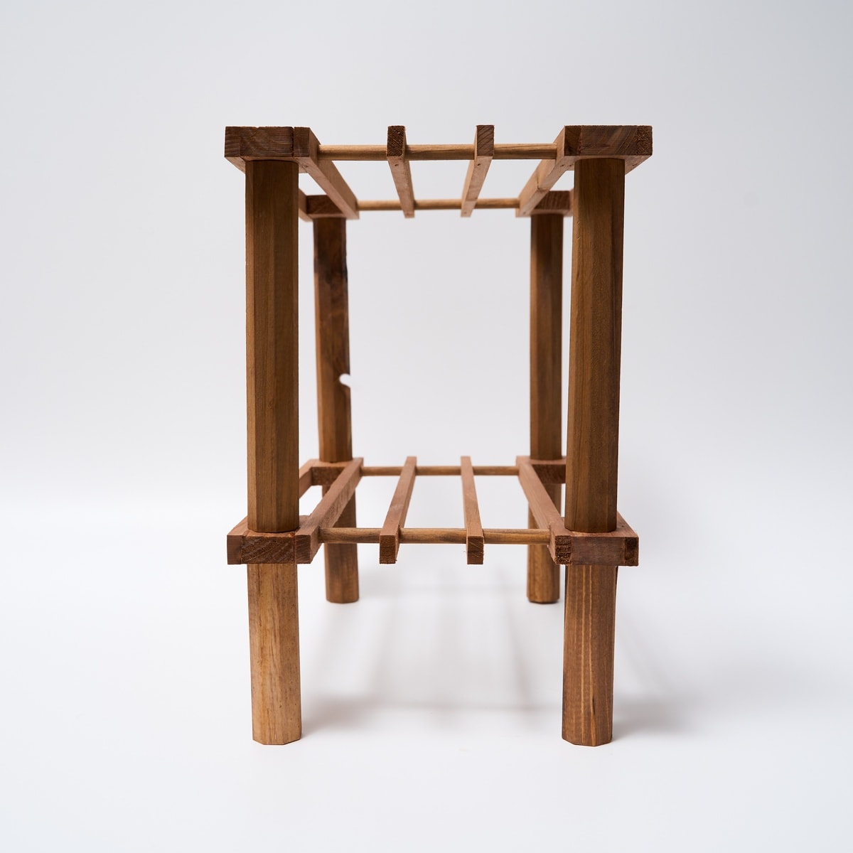 ラック 棚 木製 2段 diy 収納棚 おしゃれ 北欧 マルチフリーラック ハーフサイズ 31.5×19.5×29.5cm ブラウン 320317