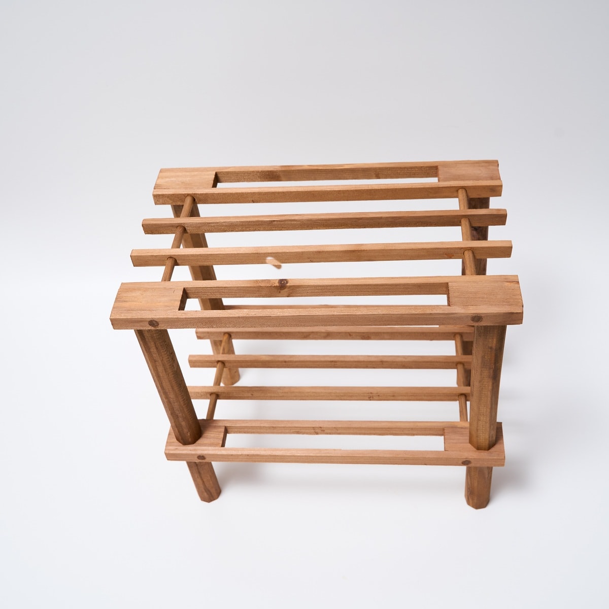 ラック 棚 木製 2段 diy 収納棚 おしゃれ 北欧 マルチフリーラック ハーフサイズ 31.5×19.5×29.5cm ブラウン 320317