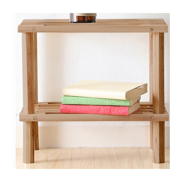 ラック 棚 木製 2段 diy 収納棚 おしゃれ 北欧 マルチフリーラック ハーフサイズ 31.5×19.5×29.5cm ブラウン 320317