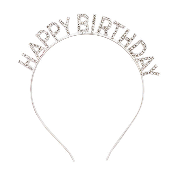 バースデーカチューシャ ラインストーン シルバー 321996