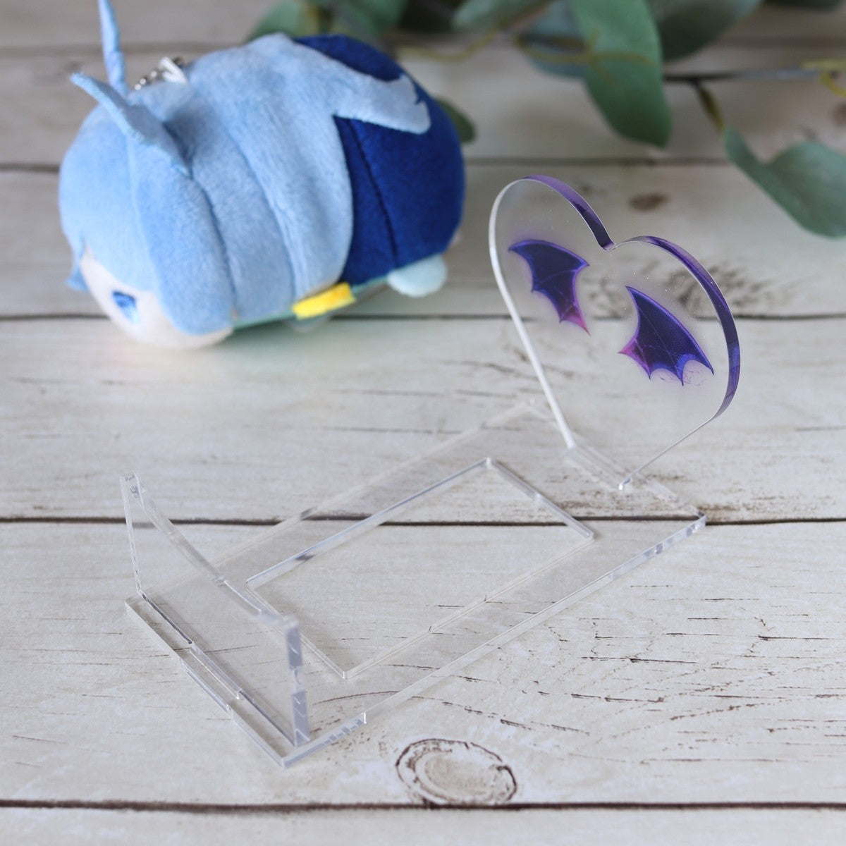 アクリルスタンド アクスタ 背景付きぬいぐるみスタンド 悪魔の羽柄 俵型ぬい用 ぬい活 322242