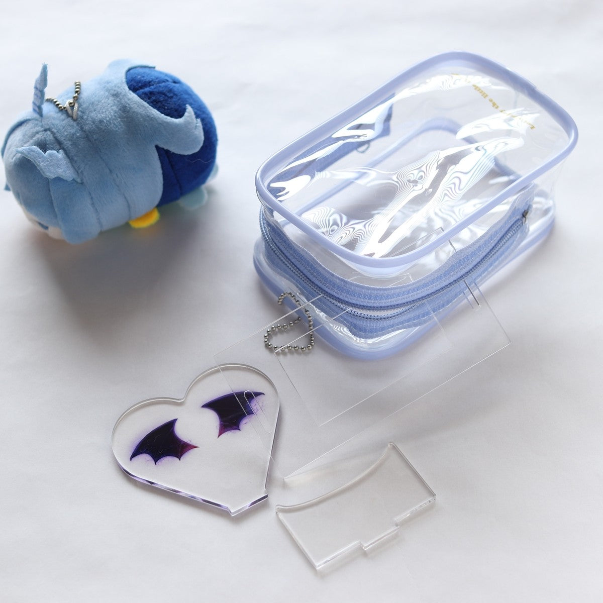 アクリルスタンド アクスタ 背景付きぬいぐるみスタンド 悪魔の羽柄 俵型ぬい用 ぬい活 322242