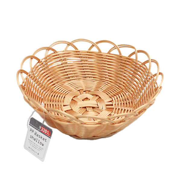 【在庫限り】小物入れ 雑貨入れ PPバスケット 浅め 26x9cm 322961