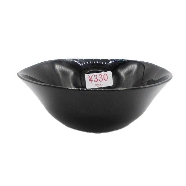 【在庫限り】ボウル 小鉢 ガラス食器 スクエア ボウル 黒14.5cm 323068