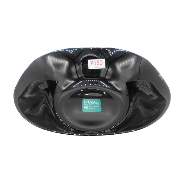 【OUTLET】ボウル 小鉢 ガラス食器 スクエア ボウル黒 23cm 323069