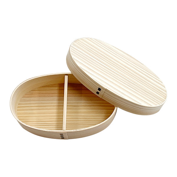 【OUTLET】曲げわっぱ 弁当箱 天然木 ランチボックス お弁当ケース 曲げわっぱお弁当箱 大 16.5x10x5.5cm 323272