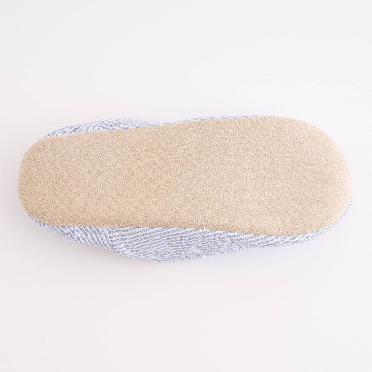 【OUTLET】バブーシュ スリッパ ルームシューズ モロッコ風 室内 来客用 ストライプ (ブルー・アイボリー) 26cm 323746