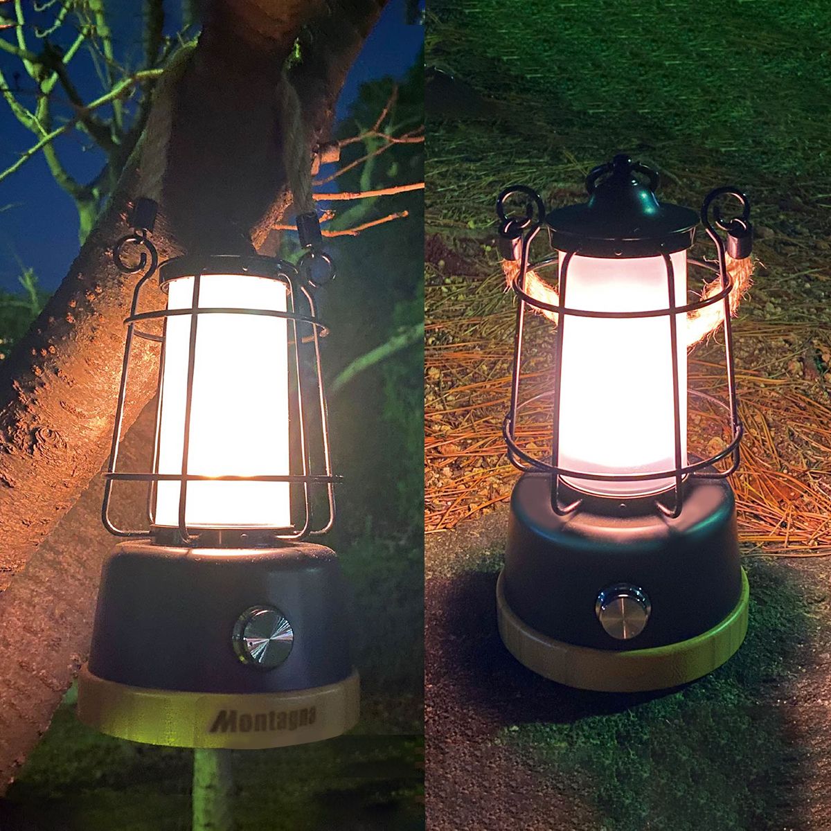【在庫限り】ランタン 充電式 おしゃれ Montagna モンターナ アンティーク風 調光/調色ランタン 323894