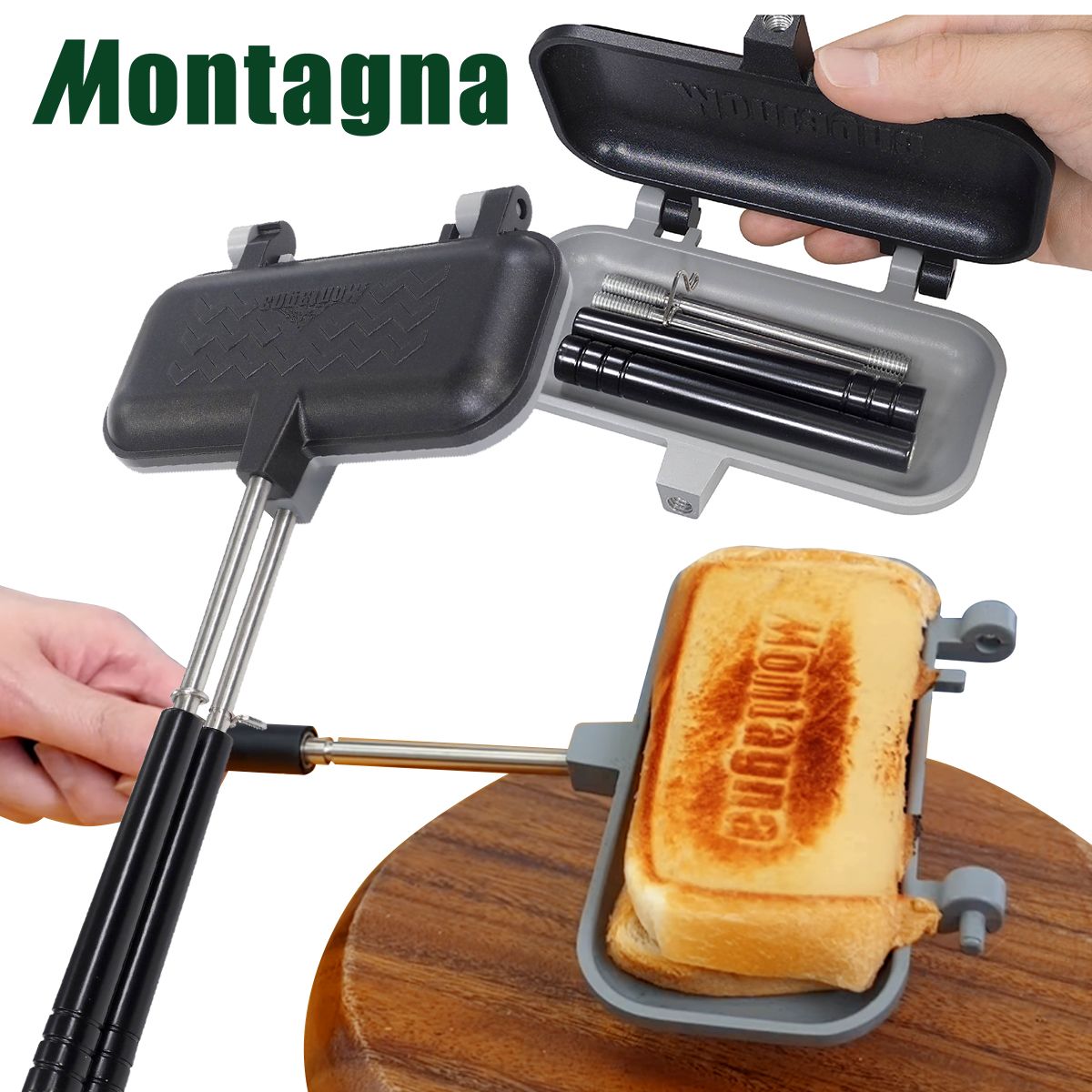 【OUTLET】【WEB限定】ホットサンドメーカー ホットパン 直火 1枚専用 ミニフライパン ストレージホットパン モンターナ(Montagna) HAC3458  1枚専用 323967