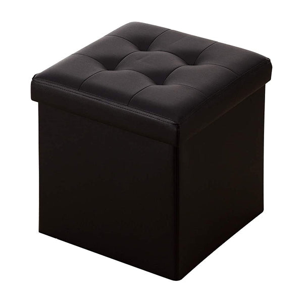 【WEB限定】スツール 収納 収納付き ボックス おしゃれ ブラック 34x34x33cm 323972