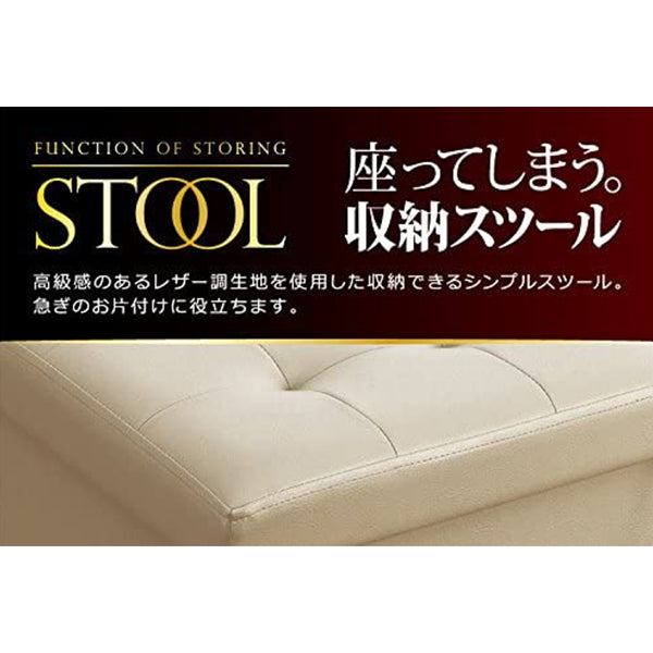 【WEB限定】スツール 収納 収納付き ボックス おしゃれ ホワイト 34x34x33cm 323973
