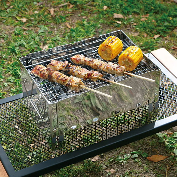 【在庫限り】【WEB限定】武田コーポレーション BBQ・焼肉・グリル シルバー 30×21×15cm ウルトラコンパクトグリル UCG22-3021 323984