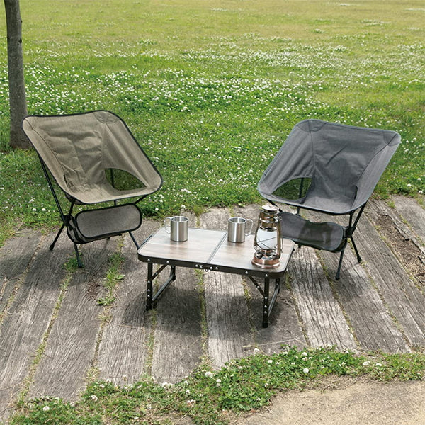 【OUTLET】【WEB限定】アウトドアチェア 室内 屋外 折りたたみチェア 折りたたみ椅子 キャンプチェア フェルムチェア ダークグレー 324000