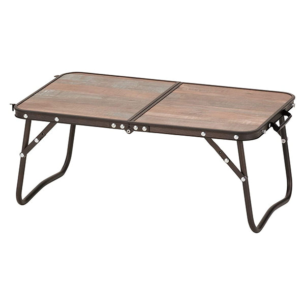 【WEB限定】アウトドアテーブル 武田コーポレーション ローテーブル アルミ 折りたたみ ヴィンテージ調 木目調 FT20-5634 56×34×24cm 324011