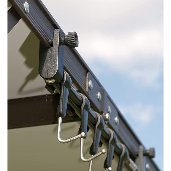 【WEB限定】武田コーポレーション テーブル用・フックポール・取り付け ブラック 36×3×9.5cm TFP22-65 324013