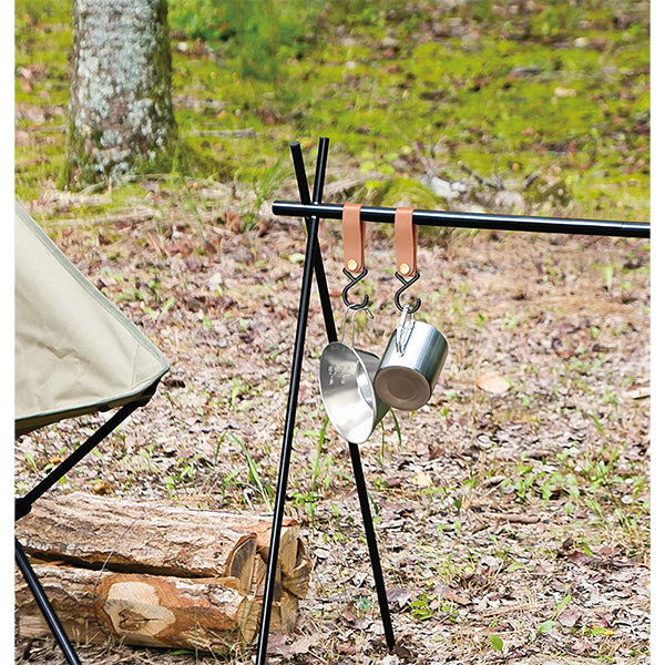 【WEB限定】フック アウトドア 武田コーポレーション レザー調フック 5個セット ブラウン 2×12cm HFR22-11 324030