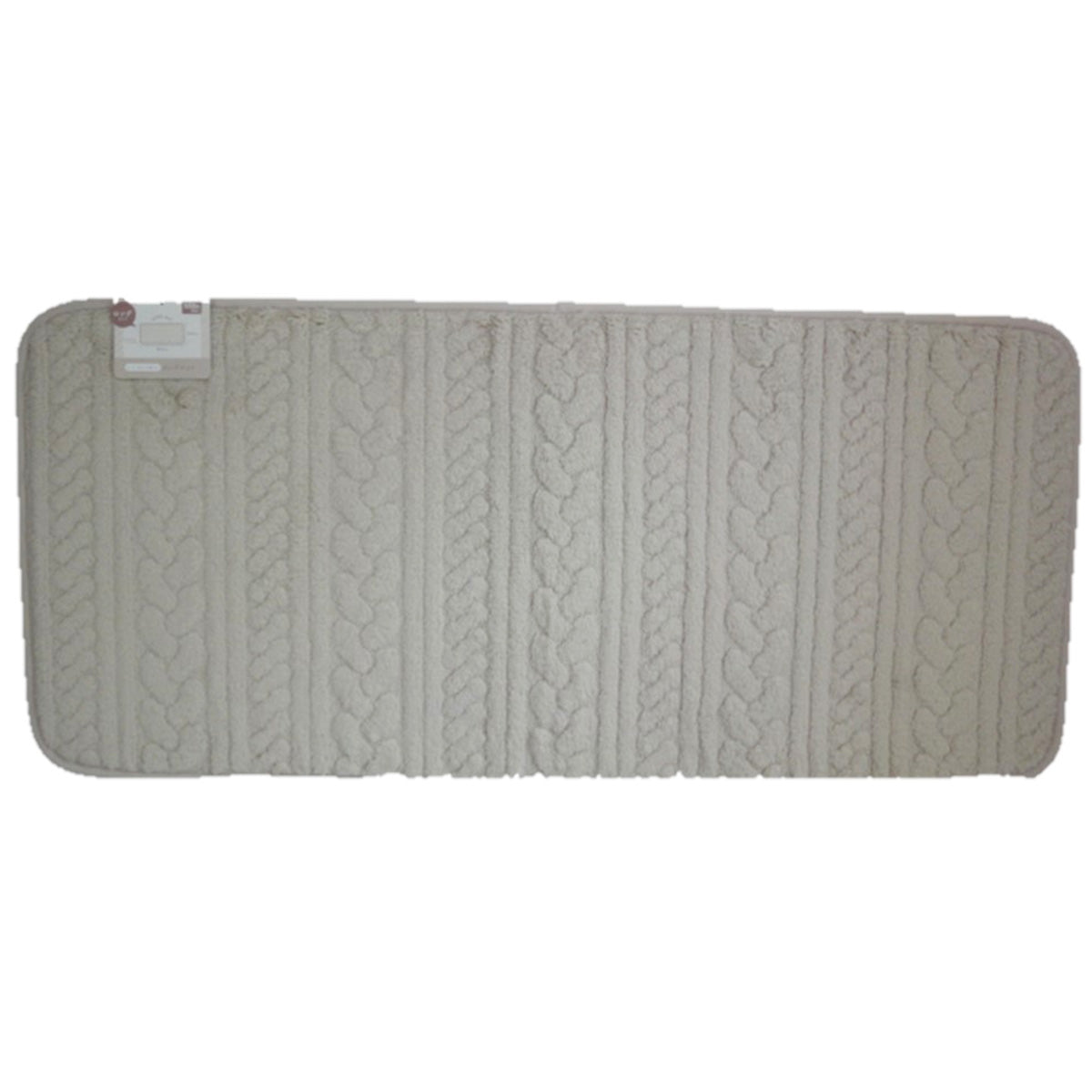 【OUTLET】キッチンマット ロングマット ケーブルニット柄 アイボリー H40×W90cm 324087
